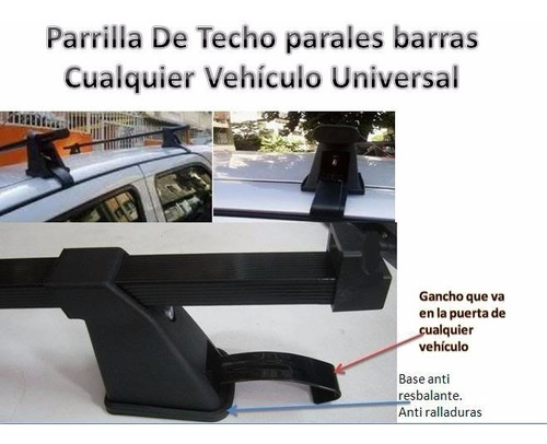 Parrilla Barra Paral De Techo Quita Pon Universal Importada