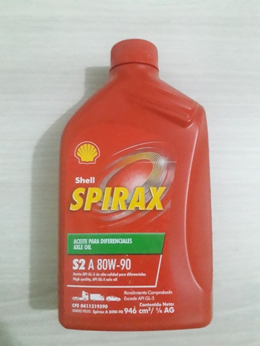 Aceite Shell 80w-90 Transmision Spirax (2 Litros)