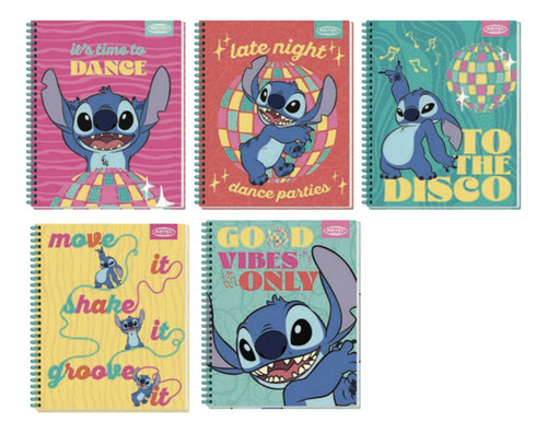 Pack 4 Cuadernos Stitch Marca Artel 150 Hojas 3 Materias