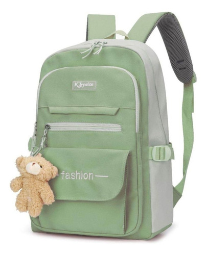 Mochila Reforçada Feminina Juvenil Resistente Escolar Cor Verde-limão