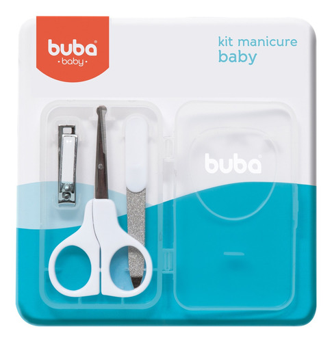 Kit Manicure De Bebê Tesoura Lixa E Cortador De Unhas Buba