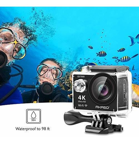 Imagen 4 de 6 de Akaso Ek7000 4k Wifi Cámara De Acción Deportiva Ultra Hd Wat