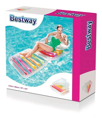 Imagen 3 de 3 de Sillon Colchoneta Inflable Para Pileta 2 En 1 Bestway