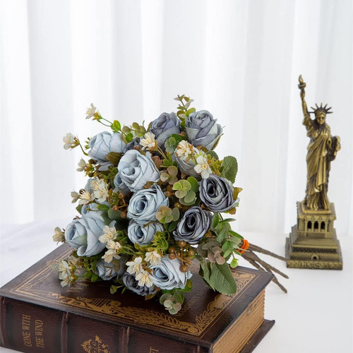 Auotily 4 Unids/lote Ramo De Rosa 7 Ramas De Flores Plástico