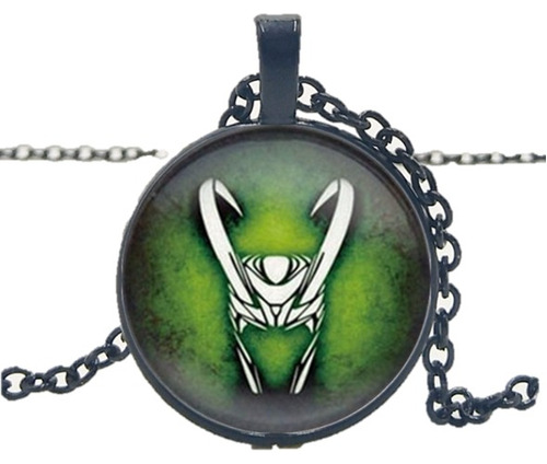 Cadena Collar Colgante Casco De Loki Avengers