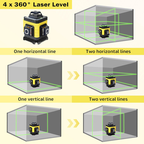 Nivel A Laser 12 Linhas Verde Recarregavel Com Tripé