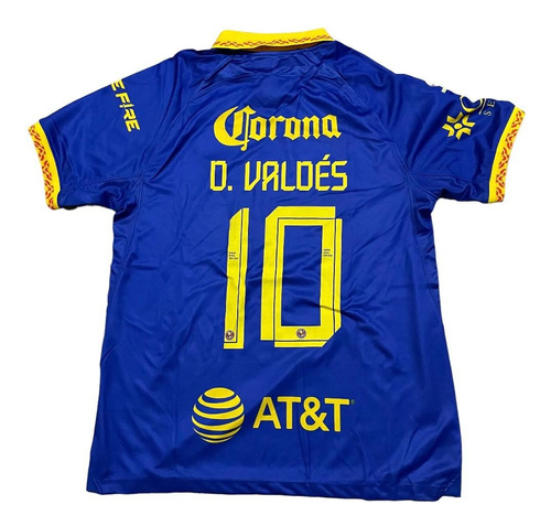 Jersey Visita Playera Diego Valdés 10 Azul Crema 2023/24