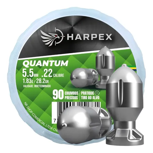 Kit 3x Chumbinhos 5.5mm Harpex Aquiles Quantum Fênix Brinde