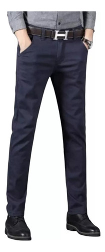 Pantalon De Drill Para Hombre Semipitillo Strech Slim Fit