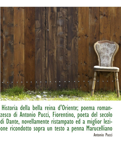 Libro: Historia Della Bella Reina D Oriente; Poema Romanzesc