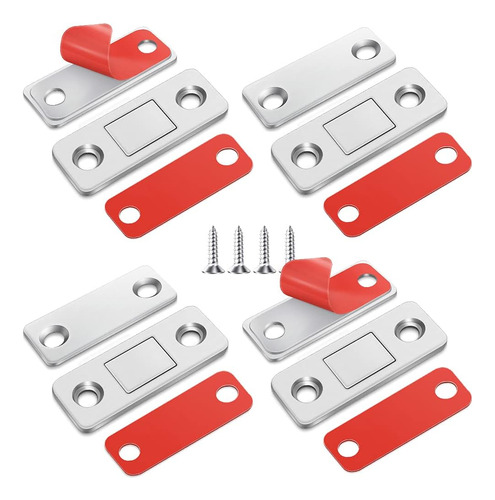 Paquete De 4 Cierres Magnéticos Para Puerta, Imanes Ultrafin