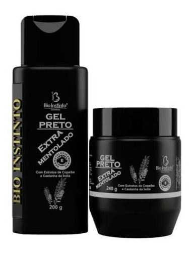 Gel Preto Extra Mentolado Pote 240g Bio Instinto