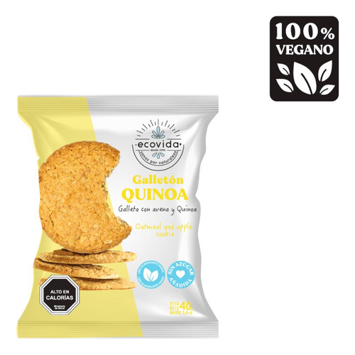 Galletón Ecovida Sin Azúcar Quinoa 40g.