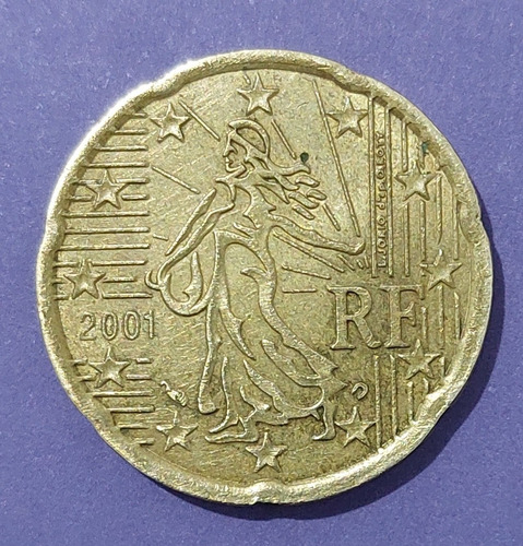 Moneda Francia Rf. 20 Euro Cent. 2001