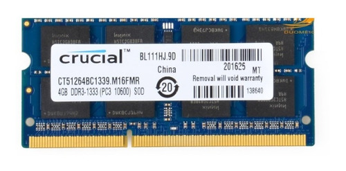 Memória Crucial Ddr3 1333mhz 4gb Dell Vostro 3550 