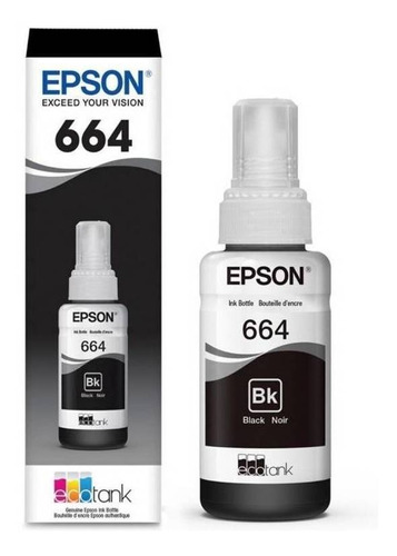 Tinta Epson T664 Negro Original 70 Ml