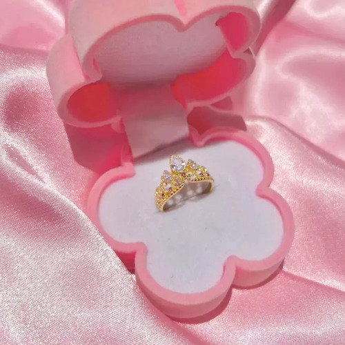 Anillos De Corona Chapados En Oro Rapunzel Con Apertura De A