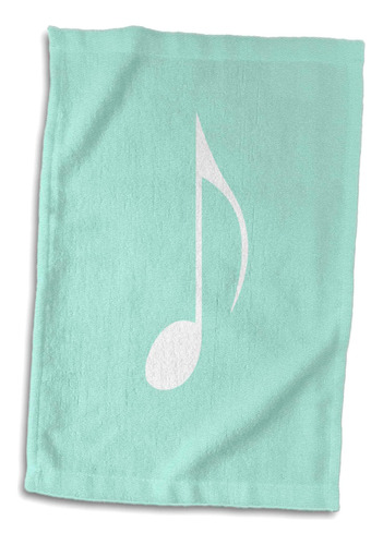 Corchea Musical 3d Rose Mint, Nota 1, Color Blanco Pastel