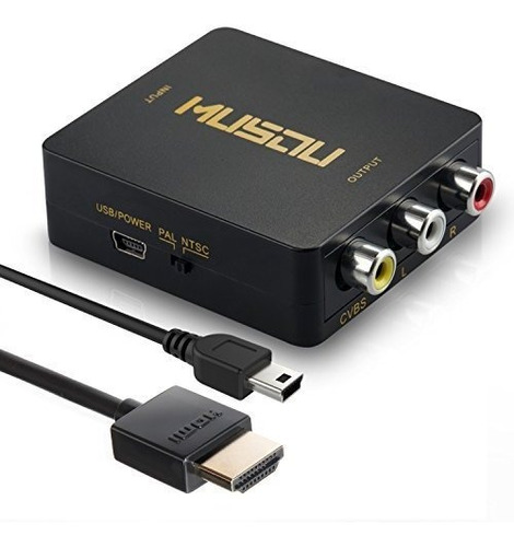 Hdmi A Rcamusou 1080p Hdmi A 3rca Cvbs Av Video Compuesto Co