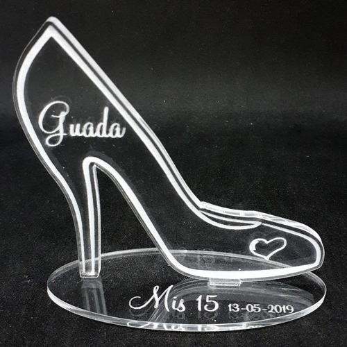 Kit 60 Souvenir Zapatos Tacos 15 Años Princesa + 1 Central