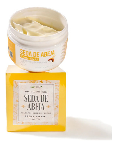 Crema Facial Seda De Abeja Con Vitamina E Todo Tipo De Piel