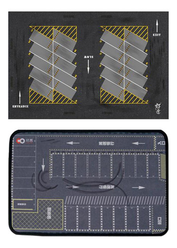 2x 1/64 Estacionamento Diecast Garagem
