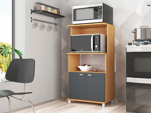 Armario Mueble Multiuso Dos Puertas Tres Estantes 