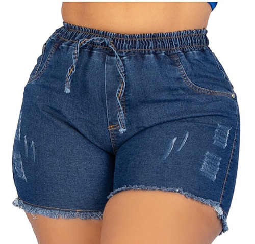 Short Jeans Plus Size Feminino Tamanhos Grandes 46 Ao 54 