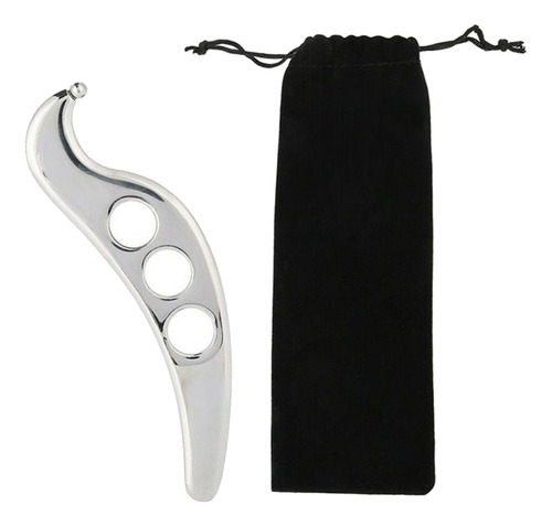 Herramienta De Masaje Raspador Gua Sha De Acero Inoxidable Q