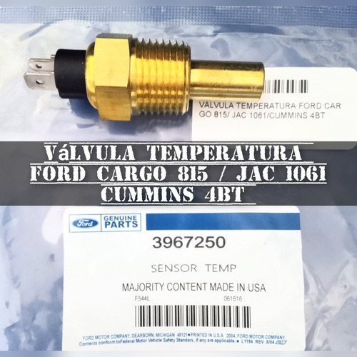 Válvula Temperatura Ford Cargo 815 Jac 1061 Cummins 4bt