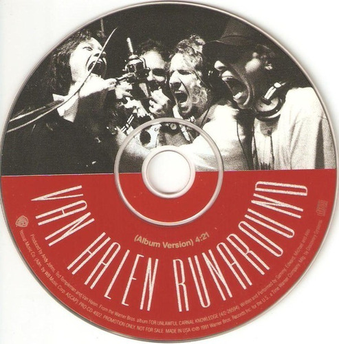 Van Halen - Runaround Cd Promo (1 Track) P78