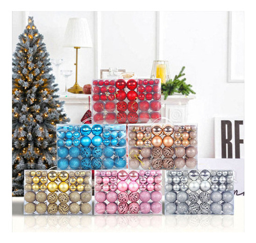 Xj Set De 100 Esferas De Decoración Navideña De Estilo Mixto