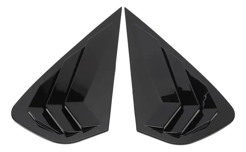 Parrilla De Ventilación O Louver Para Ventana Lateral Trasera De Honda Civic Sedán 2016-2021 – Estilo Racing En Negro
