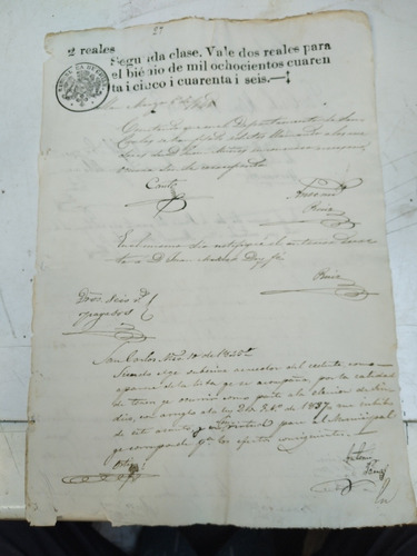 Documentos Antiguo 1845 Y 46