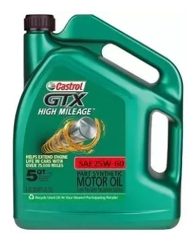 Imagen 2 de 4 de Castrol Gtx 25w60 X 3.78 Nafta - Tyt