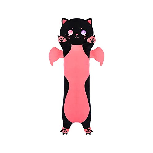 Long Cat Plush Pillow Cartoon Cute Black Cat Stuffed An...