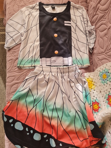 Traje Cosplay Shinobu Falda + Polera Talla 12-14 Usado