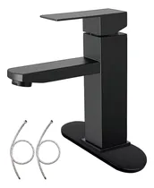 Comprar Banna Mezcladora Para Lavabo De Baño - Acero Inoxidable Grifo De Baño De Un Solo Mango, Para Baño Grifo Para Con Cubierta, Llave Mezcladora Para Lavabo Con 2 Mangueras. (negro Mate)