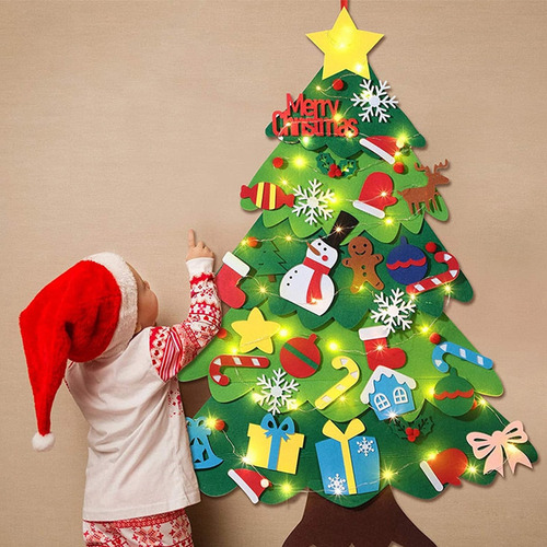 Árbol De Navidad De Fieltro De Juguetes Para Niños Diy 100cm