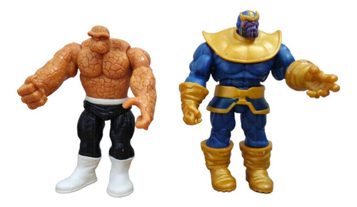 2 Figuras Avengers The Thing La Mole Thanos Titán Hero Serie