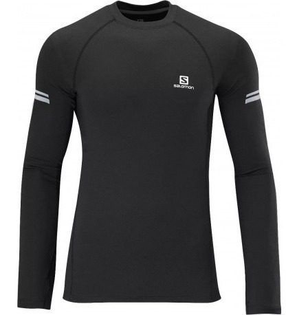 Camiseta Termica Salomon Baselayer Hydrid Envios País Negro