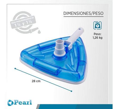 Imagen 5 de 9 de Barrefondo Triangular Pearl 7 Cepillos Interior