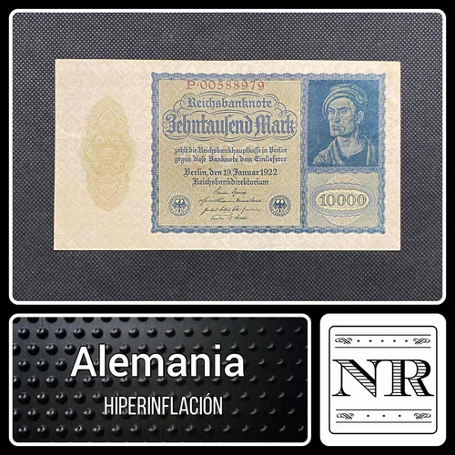 Alemania - 10.000 Marks - Año 1922 - P #72 - Pequeño