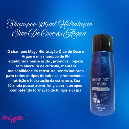 Shampoo 300ml & Máscara Capilar Óleo De Coco E Argan 250ml