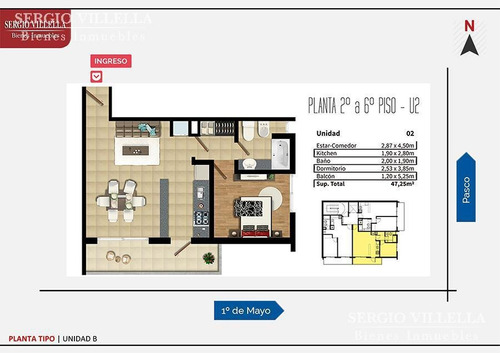 Imagen 2 de 16 de Departamento En Venta 1 Dormitorio En Rosario