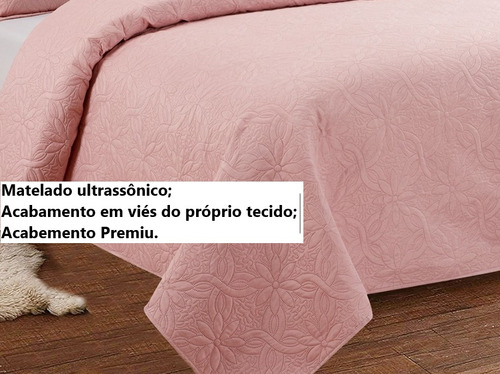 Cobre Leito Colcha Matelado Ultrassônico King Size 150 Fios