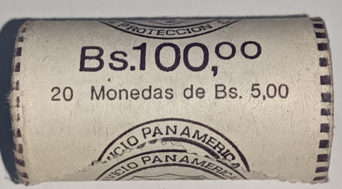 Moneda De Venezuela 5 Bs 1990 Unc ( Fuerte ) Tubo Rollo