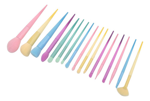 Juego De Brochas De Maquillaje Profesional De 17 Piezas Color Caramelo, Herramientas De Belleza Profesionales De Marca Tiiyee