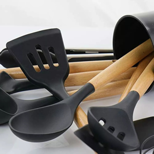 Set De 12 Utensilios De Cocina Antiadherentes De Silicona