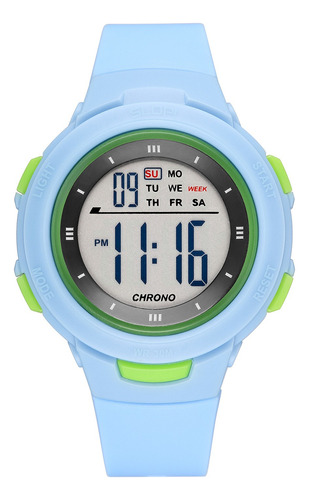 Relojes Para Niño Digital Slop Sw82177 Azul Color De La Correa Azul Claro Color Del Fondo Gris